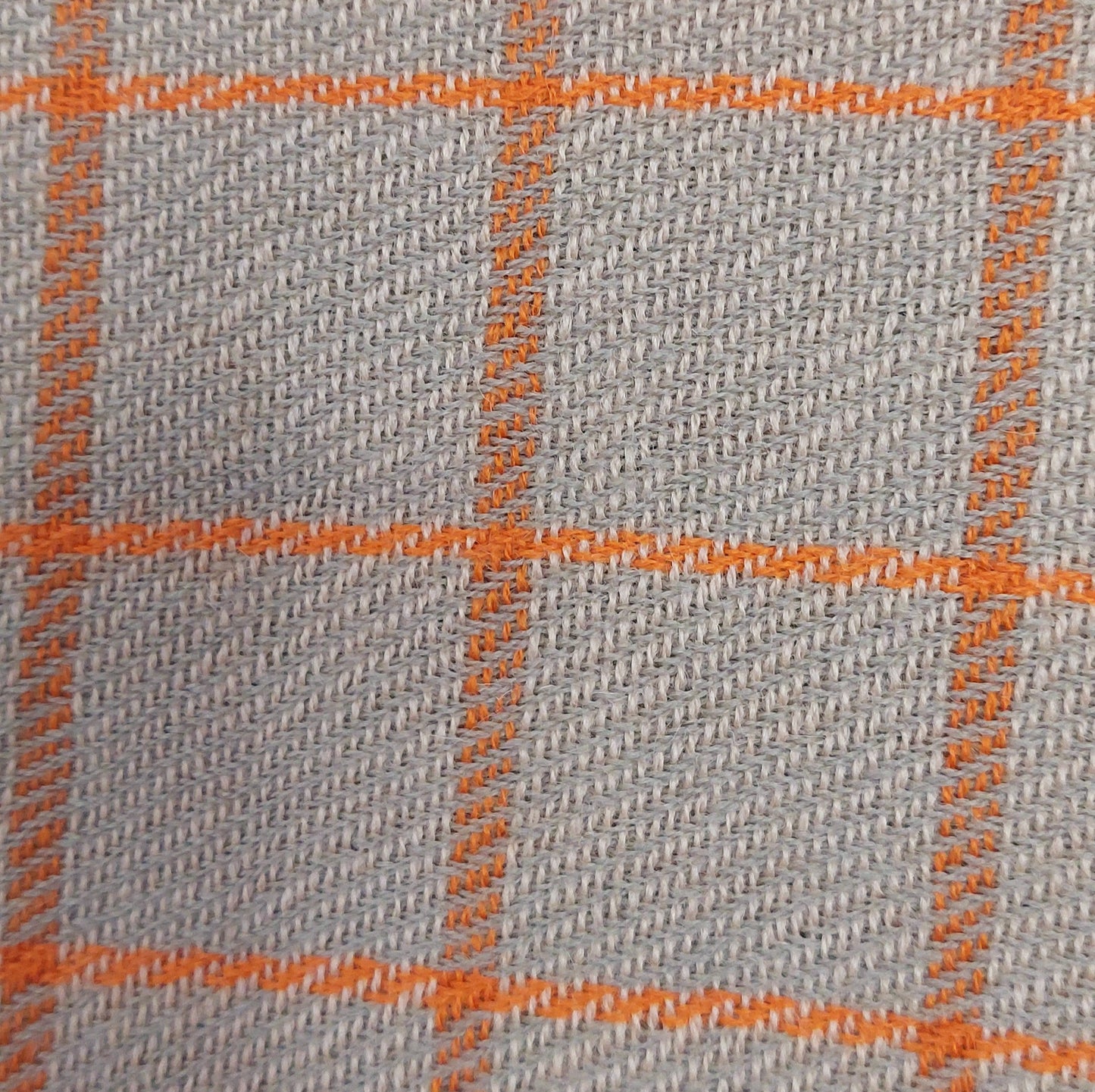 Merinowollschal Karo beige orange