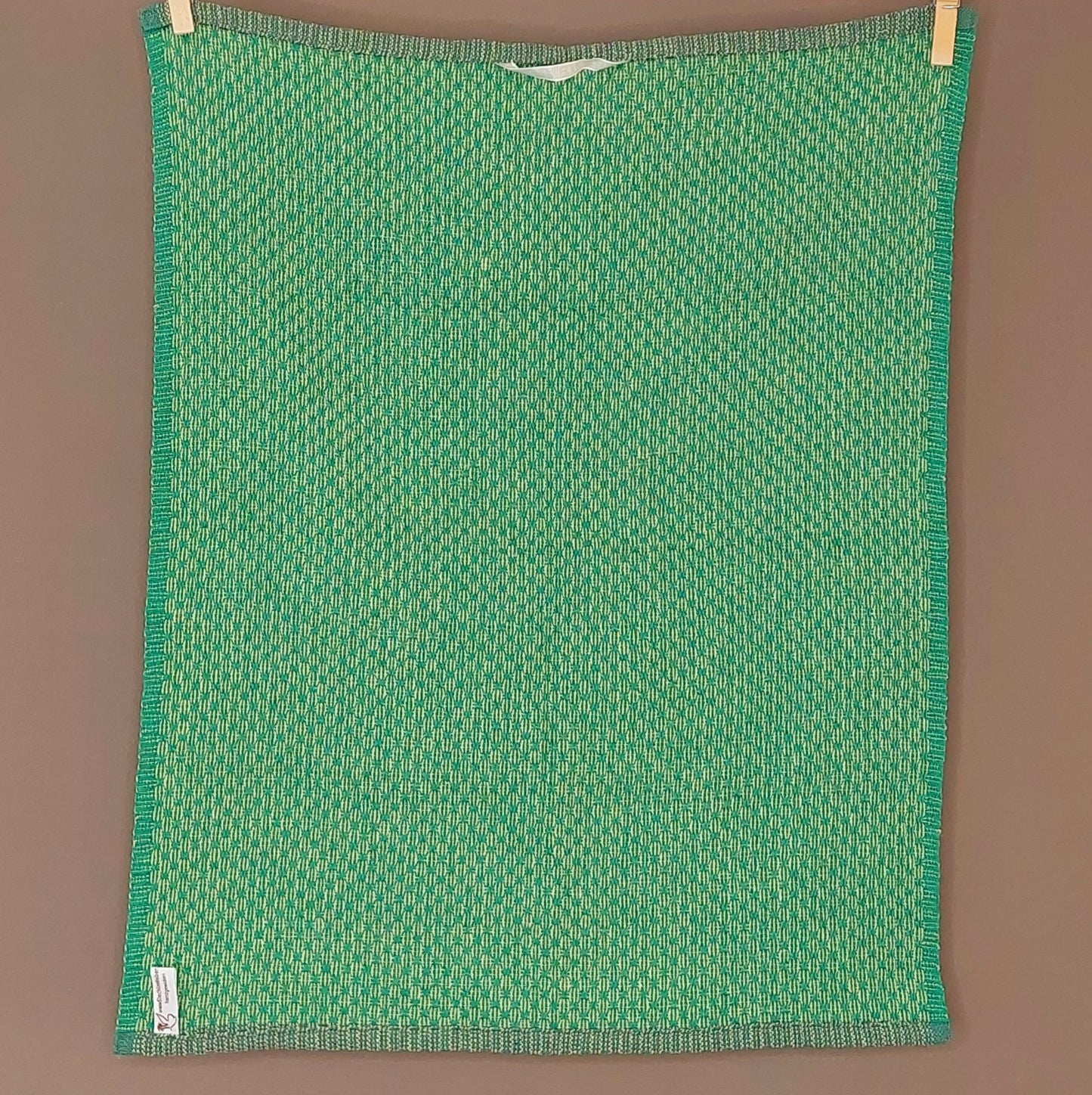 Handtuch aus Halbleinen Grün-Hellgrün