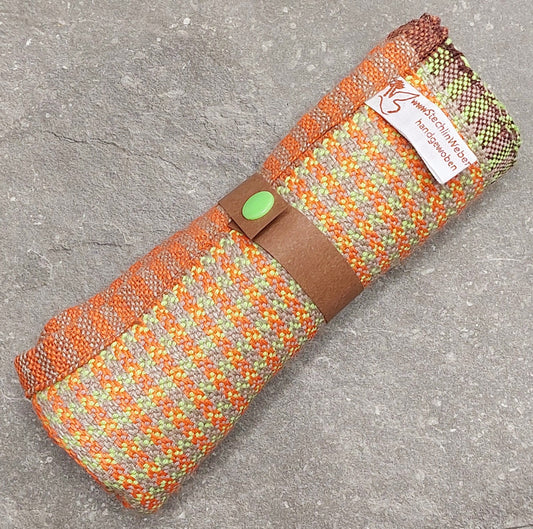 Reisehandtuch klein Neongrün Beige