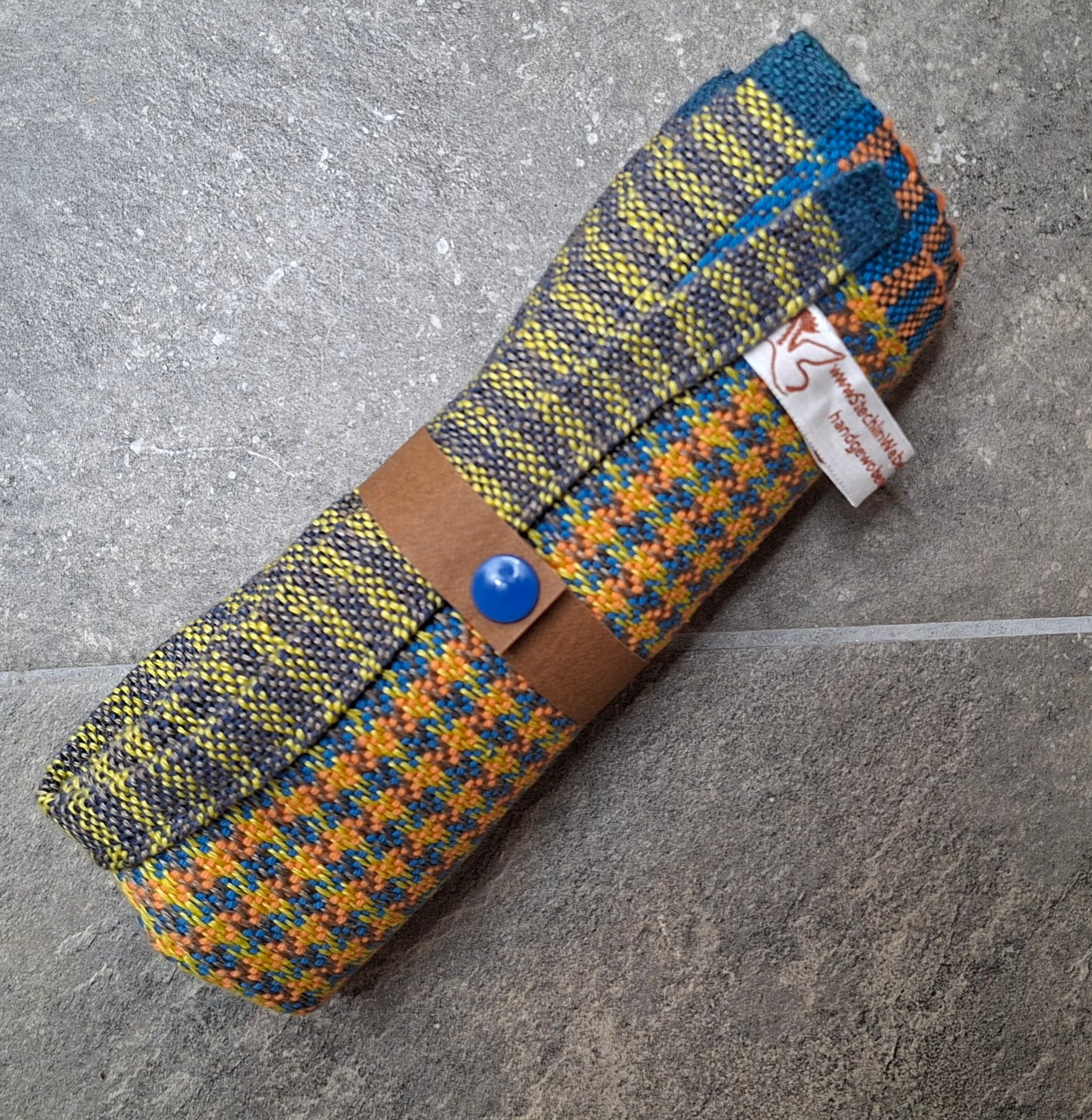 Reisehandtuch klein Blau Orange